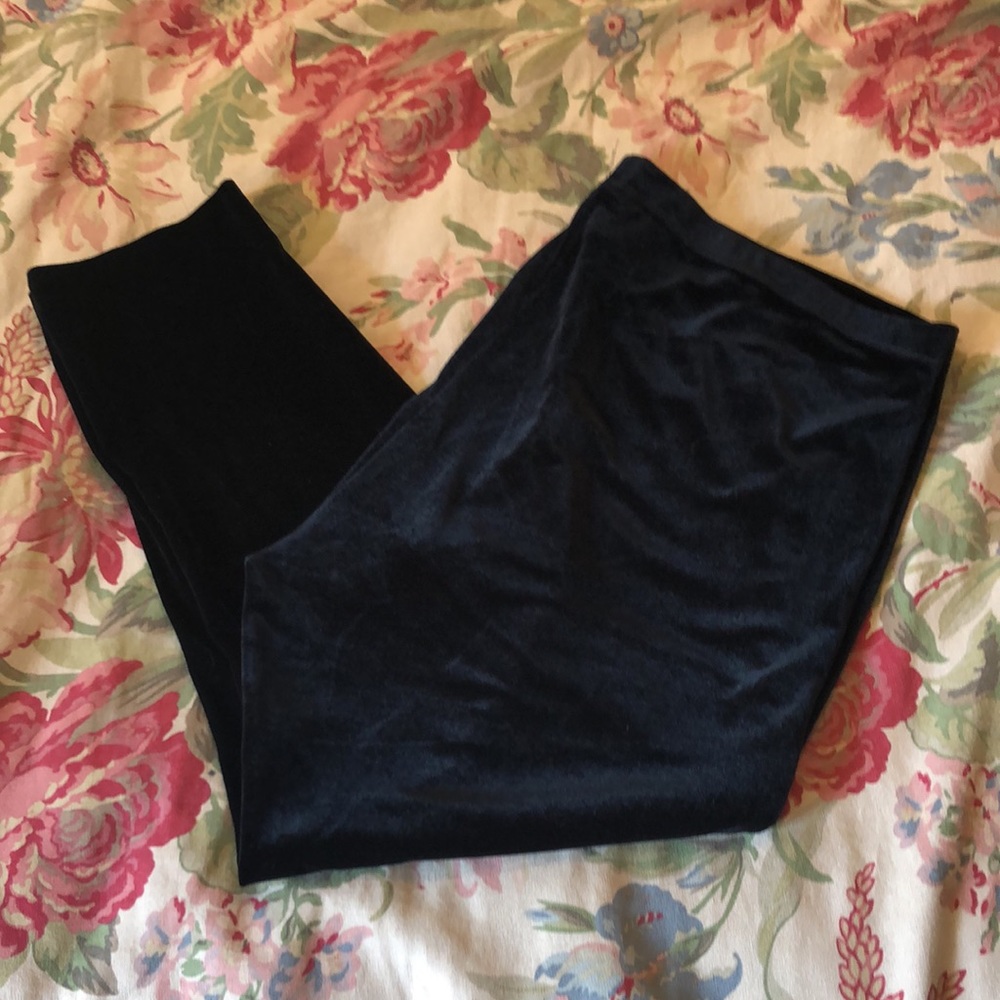 AVENUE Size 22/24 Avg Velvet Stretch Pant Legging Classic Ink Black MSRP $48 NEW